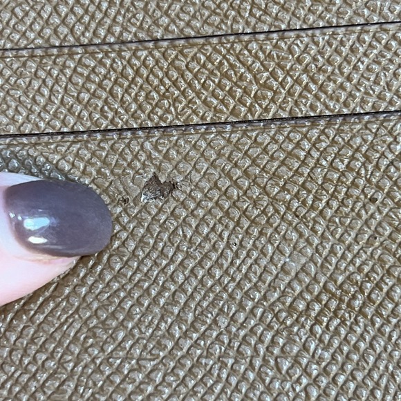 Coach Pebbled Leather Checkbook Credit Card Wallet Tri-fold Envelope Brown - Picture 8 of 13